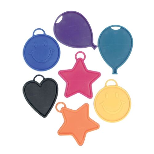 20 x Plastic 15g Weights Assorted Heart Star for Helium Foil Party Balloons