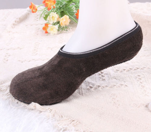 Men Indoor Winter Warm Soft Room House Shoes Slipper Socks Non-Slip