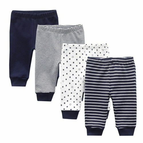 4Pcs//lot Newborn Baby Boys Girls Pants Trousers 100/% Cotton Newborn Baby Clothes