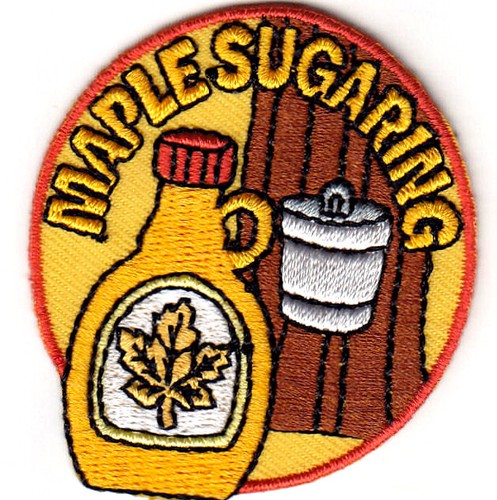 SYRUP PANCAKES /"MAPLE SUGARING/"- FOOD Iron On Embroidered Patch