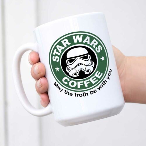 Starwars May The Froth Be With You Funny Coffee Mug 