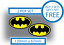 2 x Batman Logo Laptop Sticker Vinyl Wall Art Car Bumper Superhero Comic 120mm