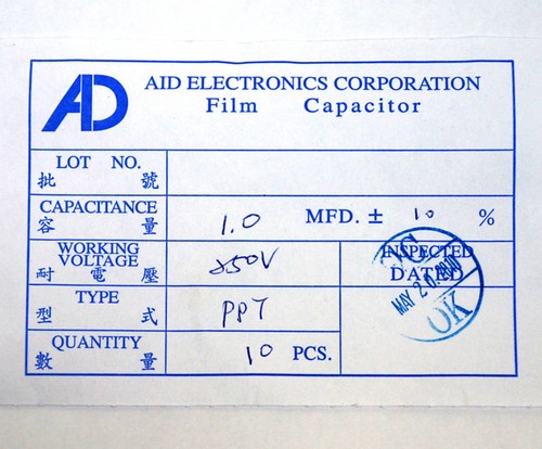 2pc Polypropylene Film Capacitor PPT 1uF 250V K ±10/% Non Inductive AID Audio