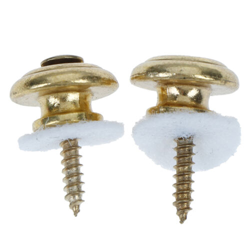1 Pair Mushroom head guitar strap buttons locks with mounting screws