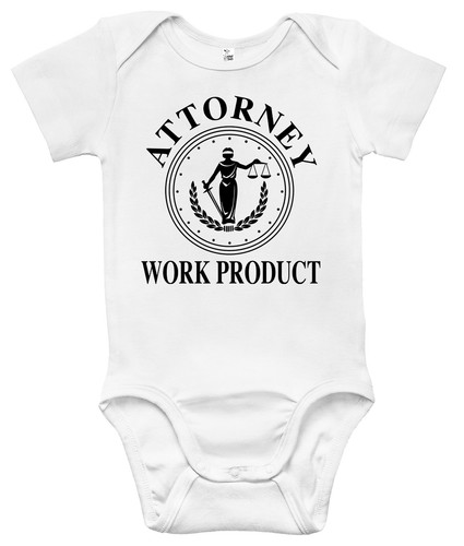 Baby Bodysuit Attorney Work Product Baby Clothes for Infant Boys and Girls