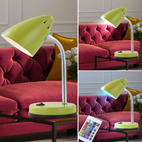 RGB DEL Lampe de table vert salon chambre Télécommande Flexo Lis Lampe Variateur 