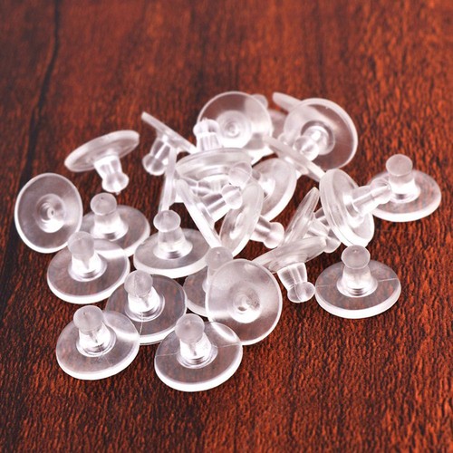 Earrings Rubber Back Silicone Round Ear Plugging Blocked Earring Back Stoppers