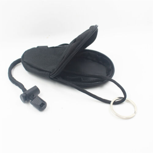 EDC Mini Tactical Zipper Coin Purse Outdoor Men Nylon Key Pouch Money Bag