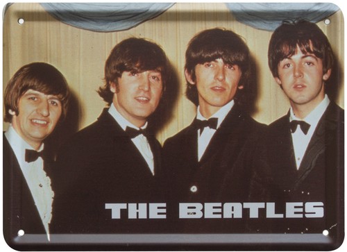 8 cm X 11 Cm The Beatles en el frac o Letrero De Metal Acero Pequeño FRIDGE MAGNET
