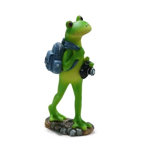 Collectible Resin Traveling Frog Mini Figurines Nordic Creative Animal Sculpture