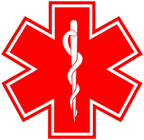 Star of Life Sticker Vinyl EMT Decal Ambulance Medical Emergency Paramedic EMS