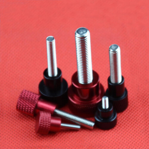Details about  / M3 M4 Knurled Thumb Screw with collar High Type Red Black Silver Stainless Steel