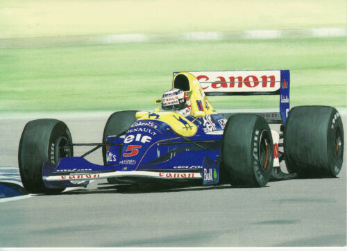 Williams FW14B Renault  1992 Nigel Mansell Red 5 F1 Race Car Art Greeting card 