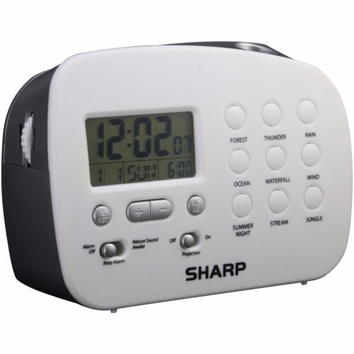 Sharp SPC570 Ceiling Time Projection Alarm Clock With 9 Different Nature Sounds
