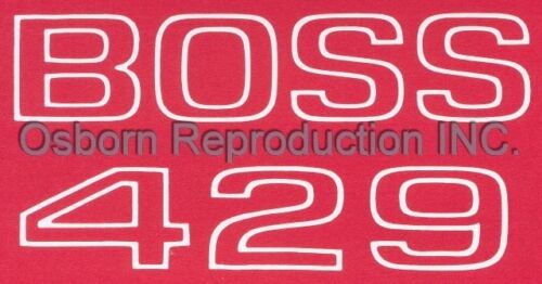 Osborn Reproductions Mustang Boss 429 Fender Decal White DF226 1969-1970