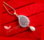 Daphne Silvery Zircon Designer Pendant Earrings Gift For Wife ZR11