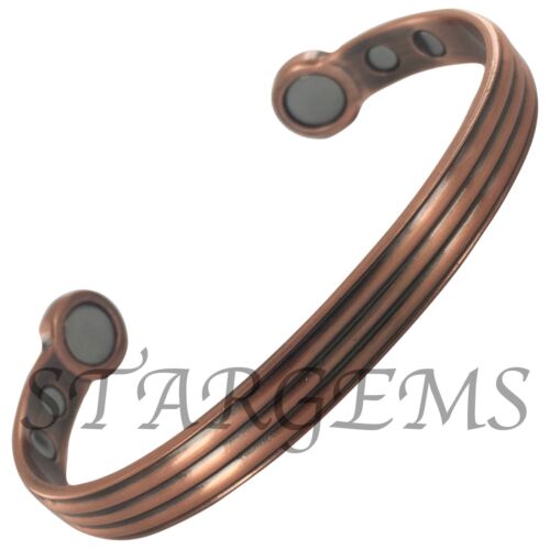 MENS WOMENS COPPER MAGNETIC BRACELET ARTHRITIS AID BANGLE PAIN RELIEF CUFF GIFT