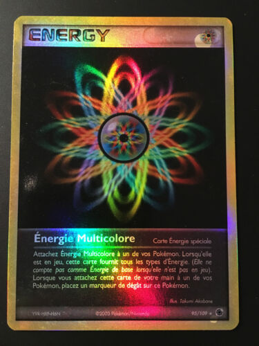 Carte Pokemon ENERGIE MULTICOLORE 95//109 Rare Reverse bloc Ex Française NEUF