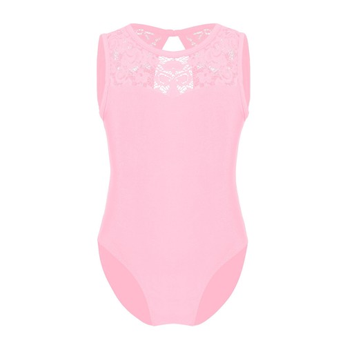 Fille Justaucorps de Gymnastique Danse Combinaison Bodysuit en Dentelle Leotard