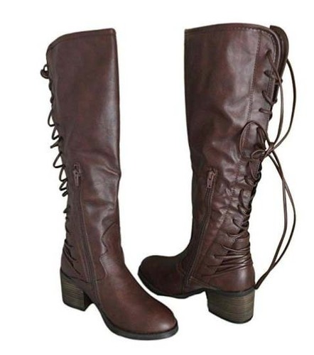 Betseyville by Betsey Johnson Drango Tall Lace-Up Boots Black OR Brown NEW