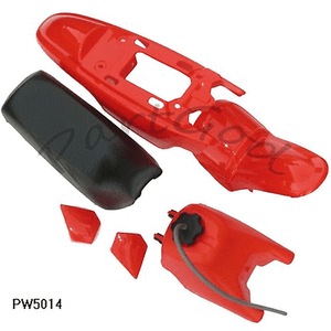 Fits Yamaha PW50 PY50 PW 50 Red Plastic Fender Body Seat Gas Tank Kit pit bike