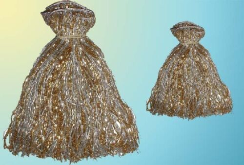 SILVER /& GOLD BEADED BELLY  DANCE  FRINGE 40/" x 8/" /& 40/" x 4/"