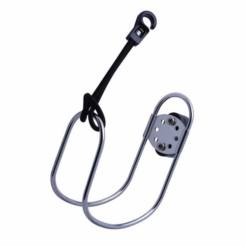 Boat Stainless Steel Horseshoe Bracket Life Buoys Ring Holder With Plastic Mount