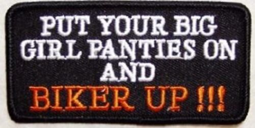 VEST PATCH BLACK AND ORANGE PUT ON YOUR BIG GIRL PANTIES AND BIKER UP