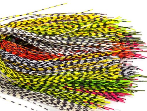 Pack or Lot HARELINE/'s GRIZZLY BARRED RUBBER LEGS .. Fly Tying