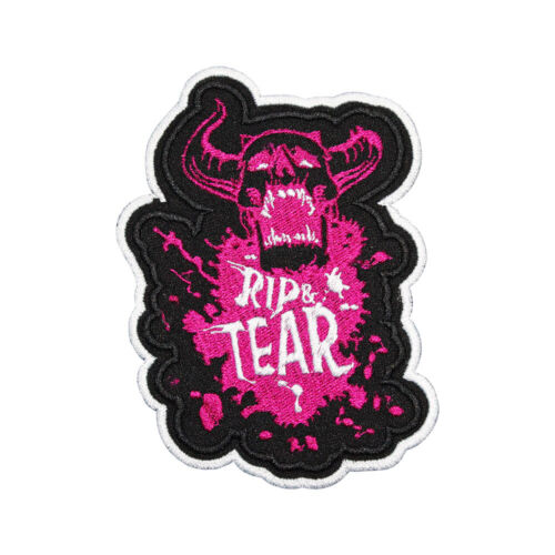 DOOM Rip and Tear Embroidered Sew-on Hook & Loop Patch Iron-on 