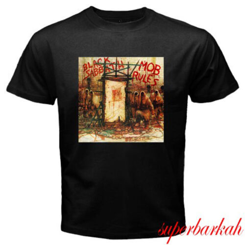 New Black Sabbath Mob Rules 1981 Heavy Metal Band Men/'s Black T-Shirt Size S-3XL