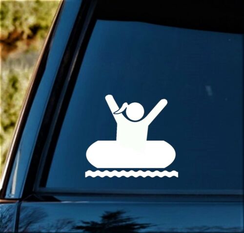 Tubing Inner Tube Girl Decal Sticker for Car Window Pontoon BG 430 Lake Life 