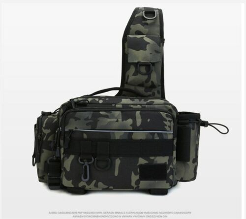 Multifunctional Fishing Tackle Bags Single Shoulder Crossbody Bag Waist Pack 
