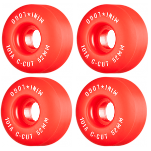 Mini Logo Skateboard Wheels 52mm C-Cut 101A Red