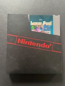 Lunar Pool NES Game Cartridge with plastic sleeve, works, tested. Pre-owned