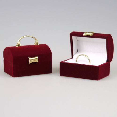 Ring Ohrringe Schmuck Etui Geschenkbox Samt in 4 Farben neu ohne Schmuck