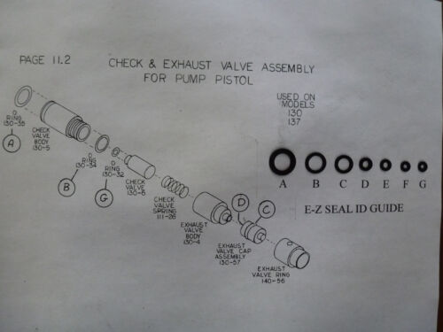 Exploded View /& Guide Crosman 130 137 Pistol O-Ring Seal Reseal Repair Kit