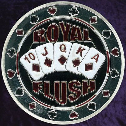 CARD GUARD SERIE SILVER ROYAL FLUSH poker texas hold'em metallo poker protector 