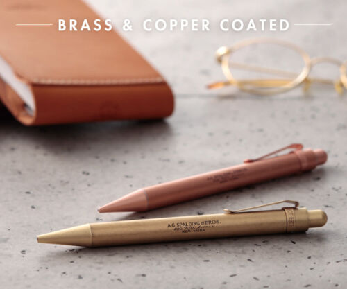Spalding /&Bros BRASS or COPPER Ballpoint Pen or Mechanical Pencil 0.5mm A.G