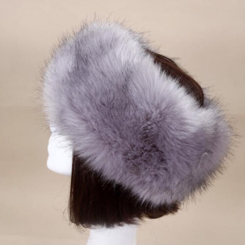Ladies Soft Faux Fur Russian Womens Warm Winter Cossack Hat Cap Headband Casual 