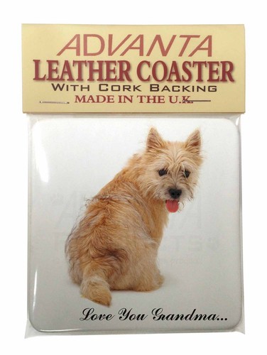 AD-CT1LYGSC Cairn Terrier /'Love You Grandma/' Single Leather Photo Coaster Anima