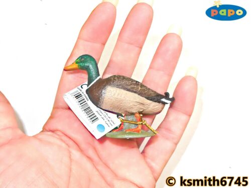 PAPO le canard colvert solide Jouet en plastique Wild eau étang oiseau ferme Pet Animal Nouveau 