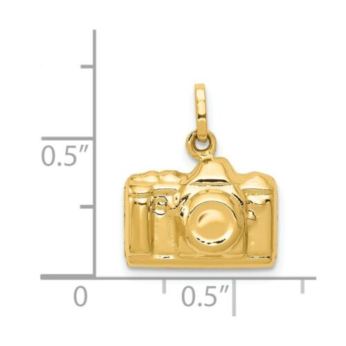 Details about   Real 14kt Yellow Gold 3-D Polished Camera Charm 