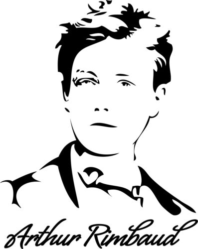 57x72 cm Sticker Arthur Rimbaud Le Poète 