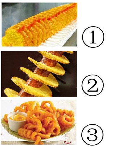 Tornade Spirale coupe pommes de terre Trancheuse Twist Potato Machine de découpe pomme de terre Clips