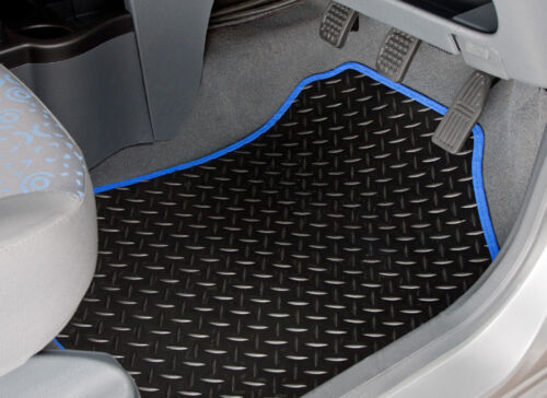 2598 TAILORED RUBBER CAR MATS WITH BLUE TRIM 2011 ONWARDS TOYOTA AVENSIS