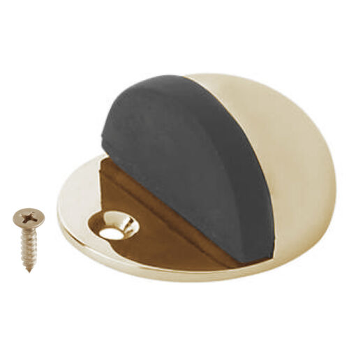 Eclipse Shielded Oval Door Stop in Silver Gold Colour 45 x 50mm 