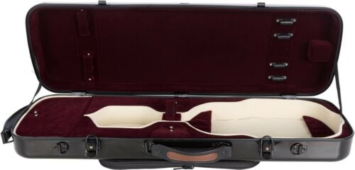 Burgundy Oblong violin case Fiberglass Oblong 4/4 M-case Black 