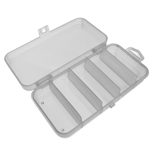 Plastik 5 Fächer Angelzubehör Box Fisch Köder Haken Köder Aufbewahrungstasche #J