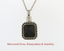 Stainless Steel Pendant With Black Stone Cremation Jewelry Pendant Urn Funnel